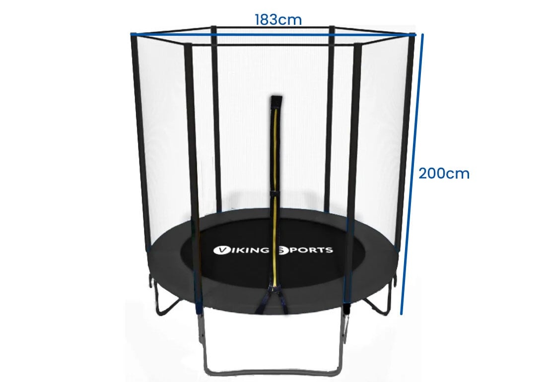 Viking Choice Gartentrampolin 183 cm mit Netz - Schwarz - bis zu 35% Rabatt