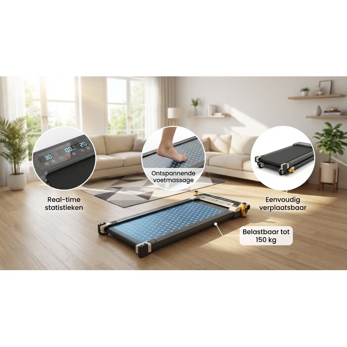 2-in-1 Walking Pad mit Fußmassage - Fitness & Erholung bis zu 41% reduziert