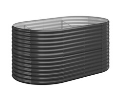 Vidaxl Ovales Hochbeet 152x80x68 cm Stahl Anthrazit - Outlet bis zu 24% günstiger
