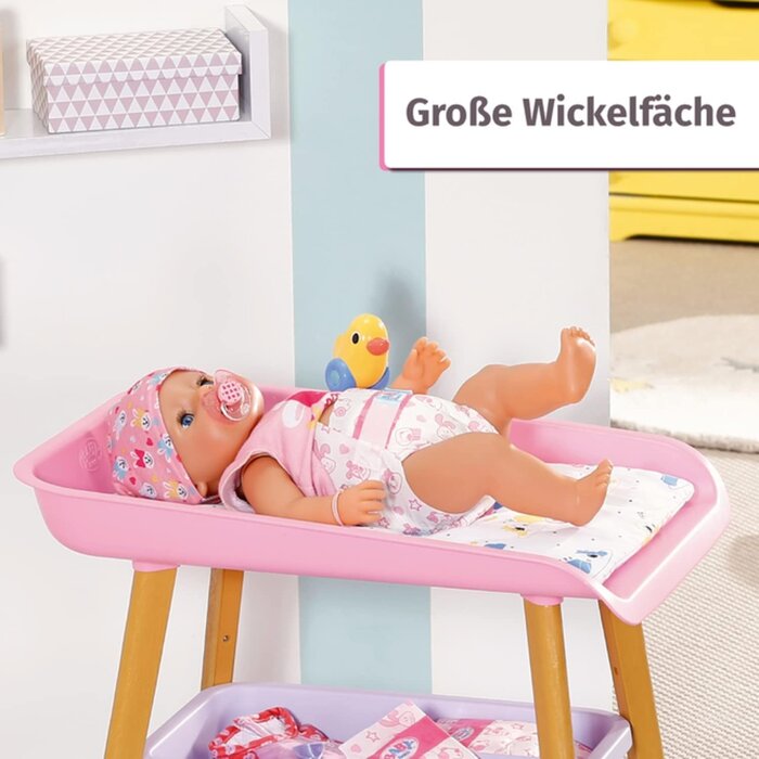 Puppen-Wickeltisch aus Holz - Skandinavisches Design, bis zu 32% sparen