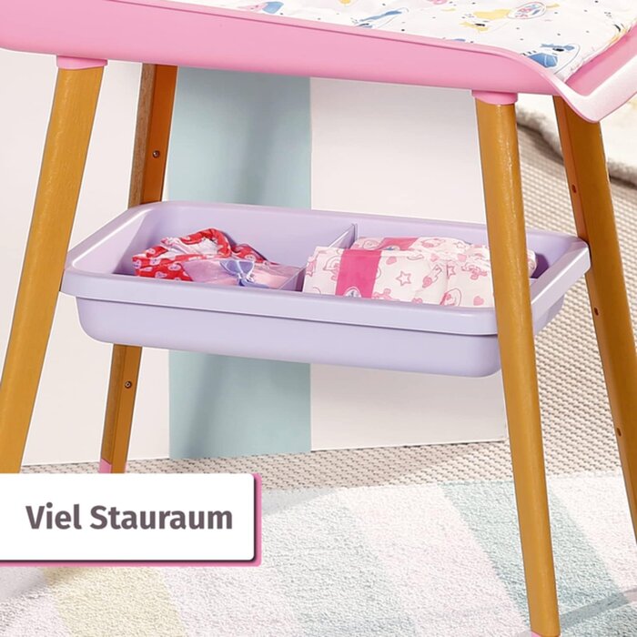 Puppen-Wickeltisch aus Holz - Skandinavisches Design, bis zu 32% sparen