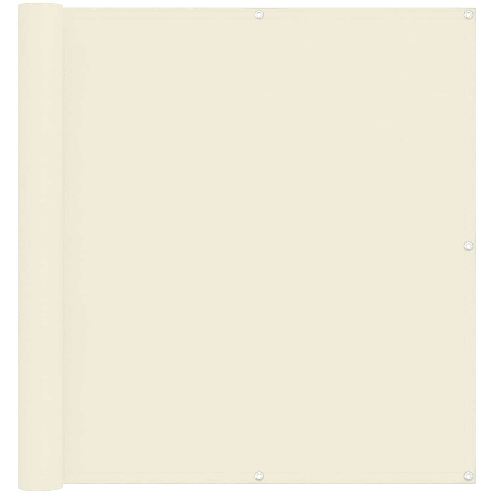 Balkonsichtschutz 110 x 1000 cm Oxford-Gewebe Crème - bis zu 33% Rabatt