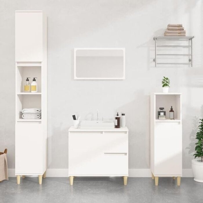 Badezimmerschrank 65x33x60 cm Weiß - Jetzt bis zu 34% Rabatt sichern!