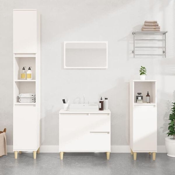 Badezimmerschrank 65x33x60 cm Weiß - Jetzt bis zu 34% Rabatt sichern!
