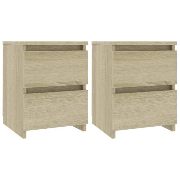 2er Set Nachtschränkchen Sonoma-Eiche 30x40cm - Outlet bis zu 34% Rabatt