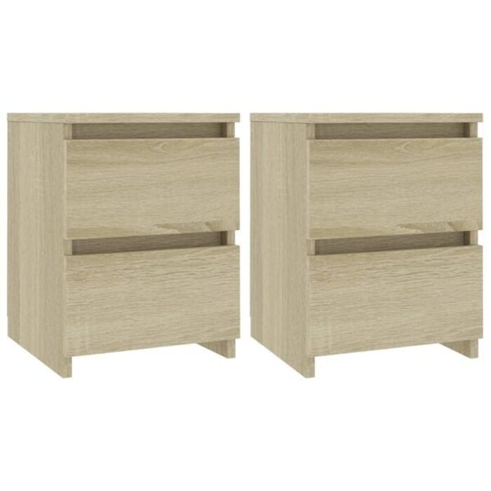 2er Set Nachtschränkchen Sonoma-Eiche 30x40cm - Outlet bis zu 34% Rabatt