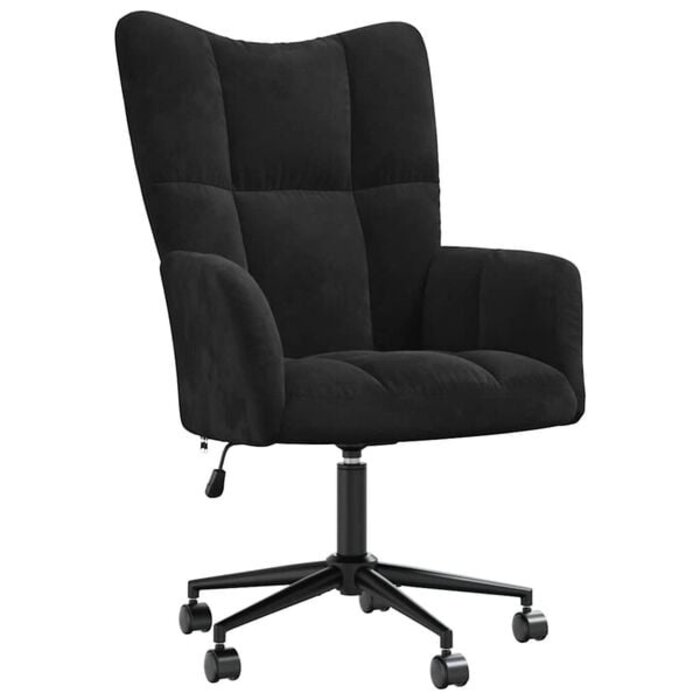 Vidaxl Samt Relaxsessel Schwarz, höhenverstellbar - bis zu 39% sparen!