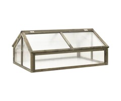 Vidaxl Frühbeet 114x80x50 cm Fichtenholz Grau - bis zu 34% Rabatt
