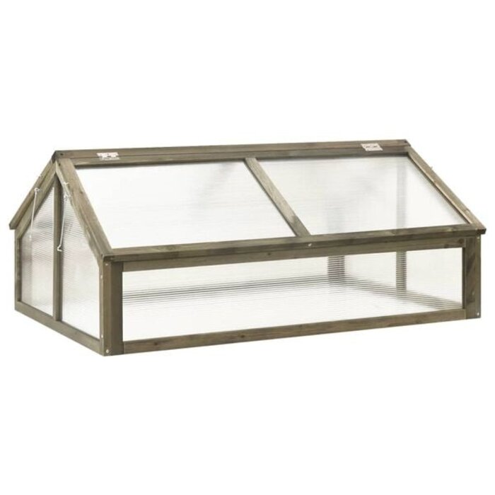Vidaxl Frühbeet 114x80x50 cm Fichtenholz Grau - bis zu 34% Rabatt