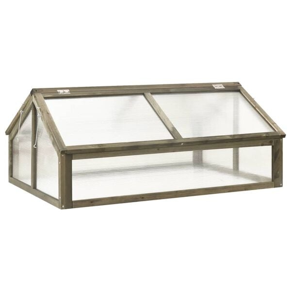 Vidaxl Frühbeet 114x80x50 cm Fichtenholz Grau - bis zu 34% Rabatt