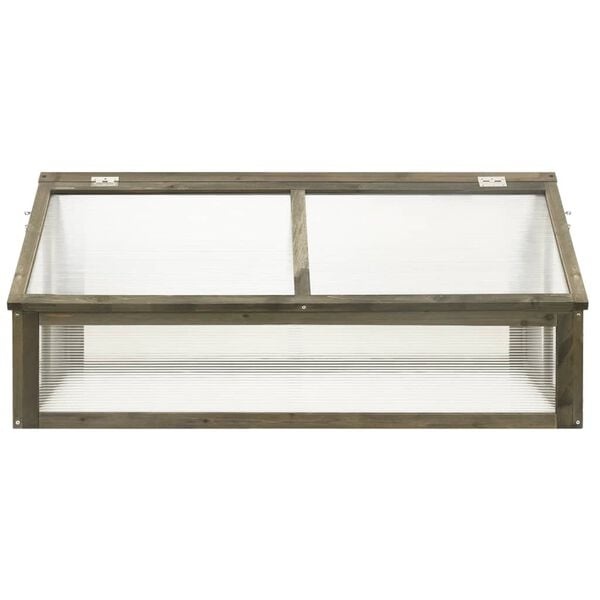 Vidaxl Frühbeet 114x80x50 cm Fichtenholz Grau - bis zu 34% Rabatt
