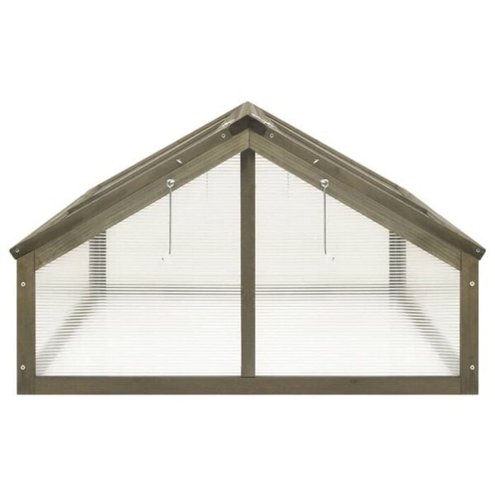 Vidaxl Frühbeet 114x80x50 cm Fichtenholz Grau - bis zu 34% Rabatt