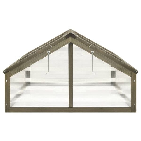Vidaxl Frühbeet 114x80x50 cm Fichtenholz Grau - bis zu 34% Rabatt