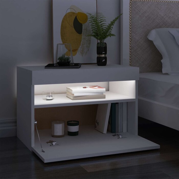 Vidaxl Moderner TV-Schrank mit LED-Beleuchtung - Schwarz, bis zu 33% Rabatt