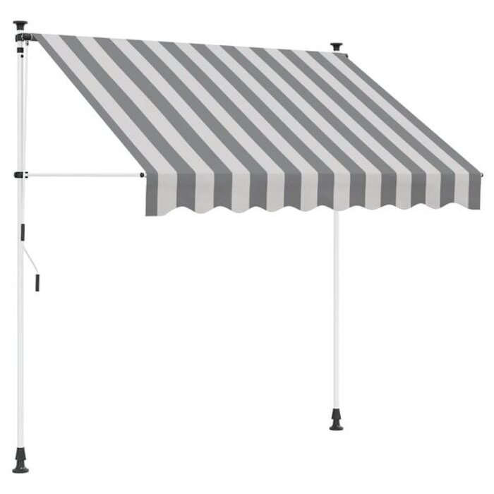 Vidaxl Manuelle Markise 250 cm Anthrazit/Weiß - Outlet bis zu 35% reduziert
