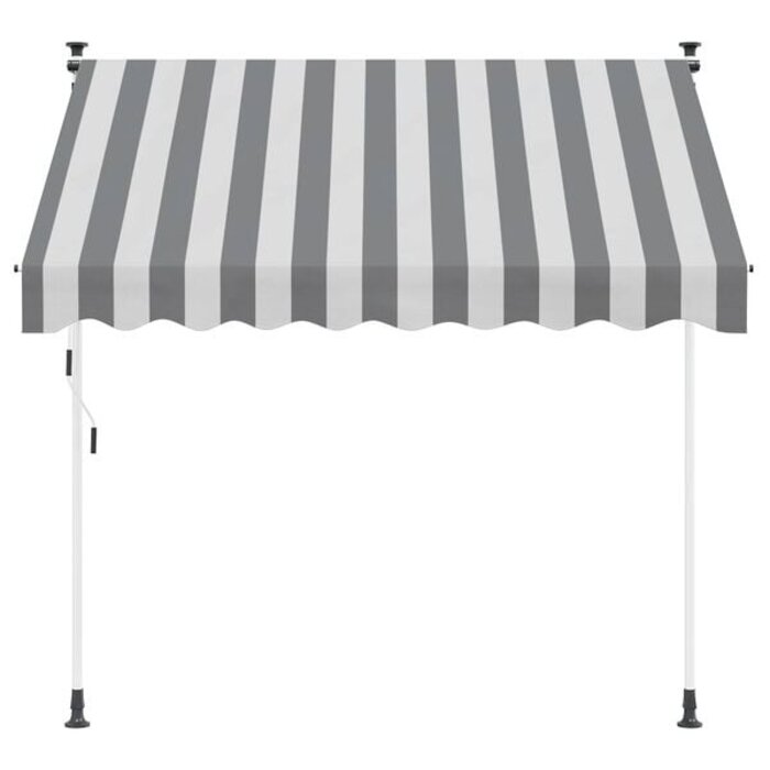 Vidaxl Manuelle Markise 250 cm Anthrazit/Weiß - Outlet bis zu 35% reduziert