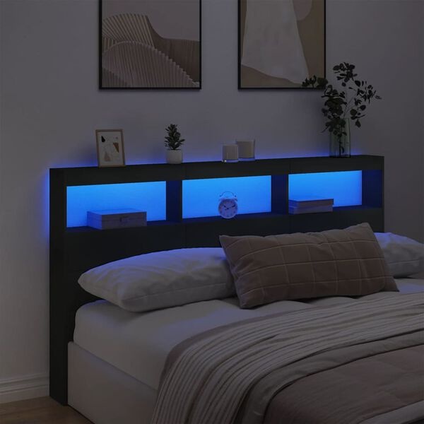 Vidaxl Modernes LED-Kopfteil 180x102 cm, Schwarz - Outlet-Angebot bis zu 35% Rabatt