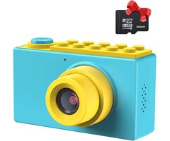 Digitale Kinderkamera Blau - 32GB SD-Karte - 53% Rabatt