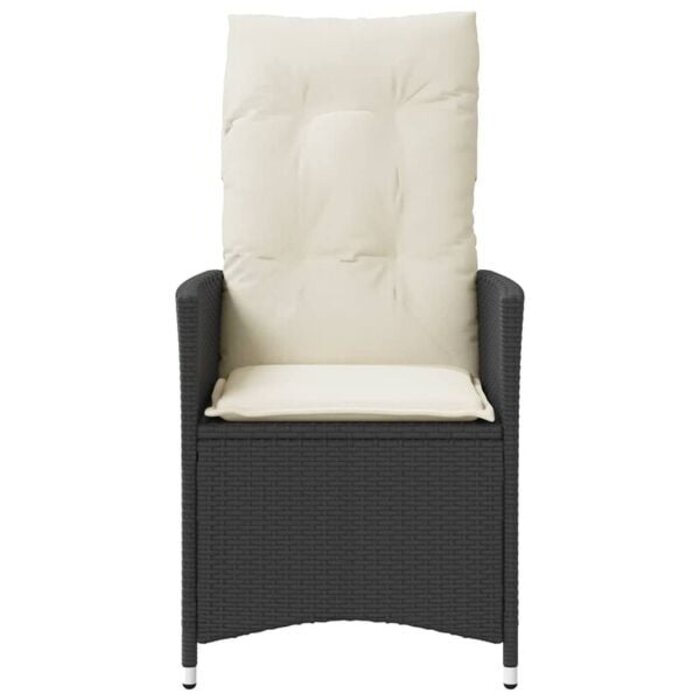 Vidaxl Verstellbarer Gartenstuhl Poly-Rattan Schwarz - bis zu 34% Rabatt