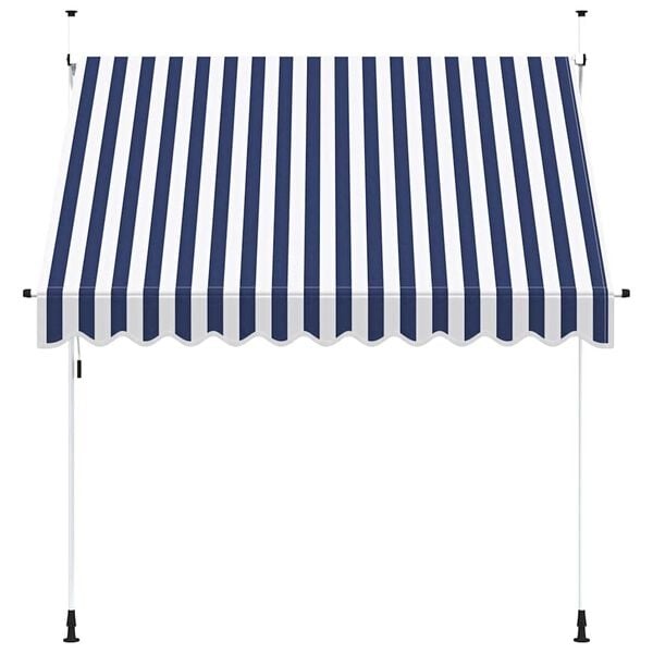 Vidaxl Manuelle Markise 250 cm blau-weiß - bis zu 35% Rabatt