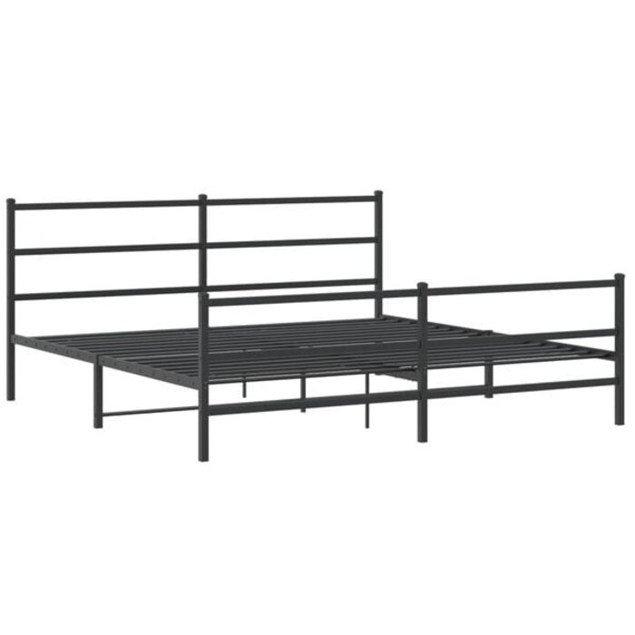 Vidaxl Metall-Bettgestell 180x200 cm Schwarz - Zeitloses Design, bis zu 35% Rabatt