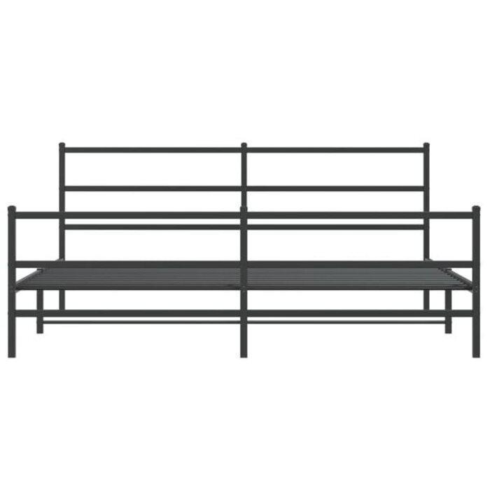 Vidaxl Metall-Bettgestell 180x200 cm Schwarz - Zeitloses Design, bis zu 35% Rabatt