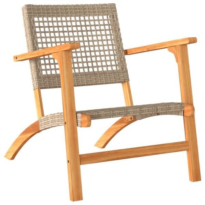 Vidaxl Gartenstühle 2er Set Poly-Rattan & Akazie - Jetzt bis zu 35% Rabatt sparen