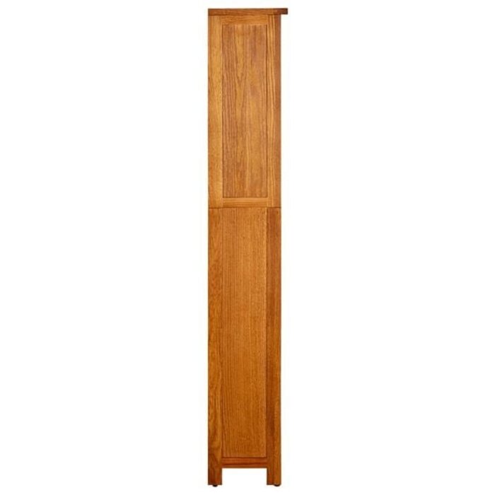 Vidaxl Massives Eichen-Bücherregal 140 cm - 5 Fächer - Outlet bis zu 35% reduziert