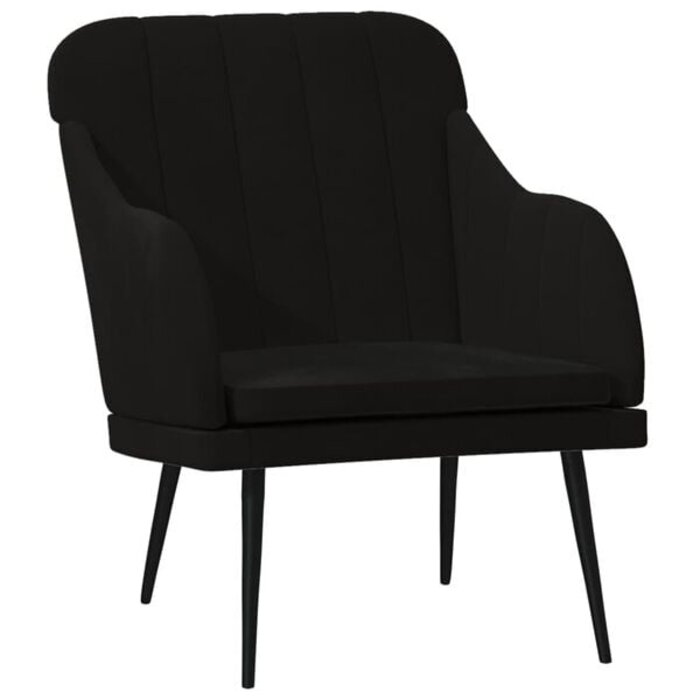 Vidaxl Eleganter Samt-Sessel, Schwarz, 63x76x80 cm - bis zu 34% Rabatt