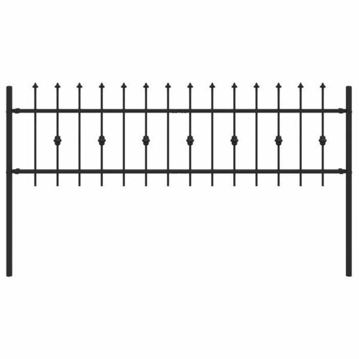 Vidaxl Spitzzaun-Element 200 x 130 cm, Schwarz - bis zu 34% günstiger