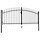 Doppelflügeliges Gartentor 300x150 cm - Schwarz - bis zu 35% Rabatt