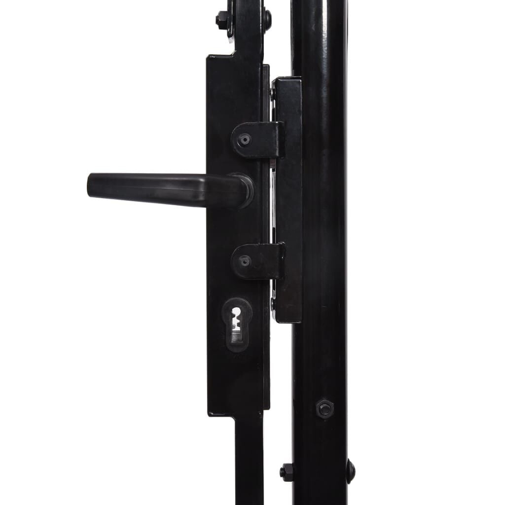 Vidaxl Doppelflügeliges Gartentor 300x150 cm - Schwarz - bis zu 35% Rabatt