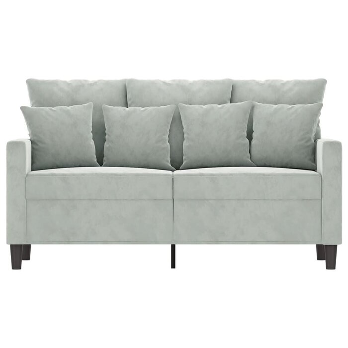 Vidaxl Stilvolles 2-Sitzer Sofa in Hellgrau - Samt - Jetzt bis zu 35% günstiger