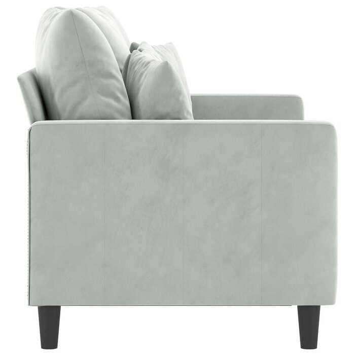 Vidaxl Stilvolles 2-Sitzer Sofa in Hellgrau - Samt - Jetzt bis zu 35% günstiger