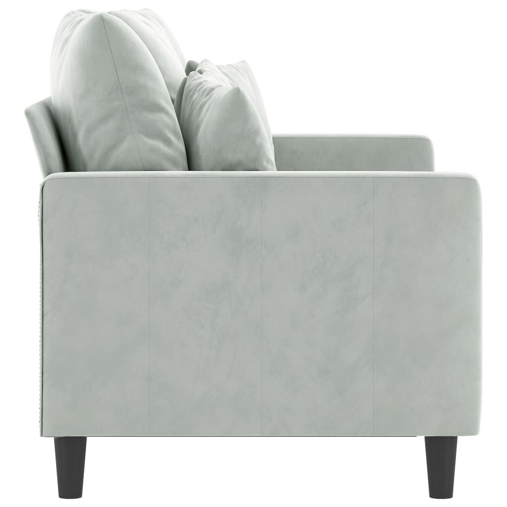Vidaxl Stilvolles 2-Sitzer Sofa in Hellgrau - Samt - Jetzt bis zu 35% günstiger