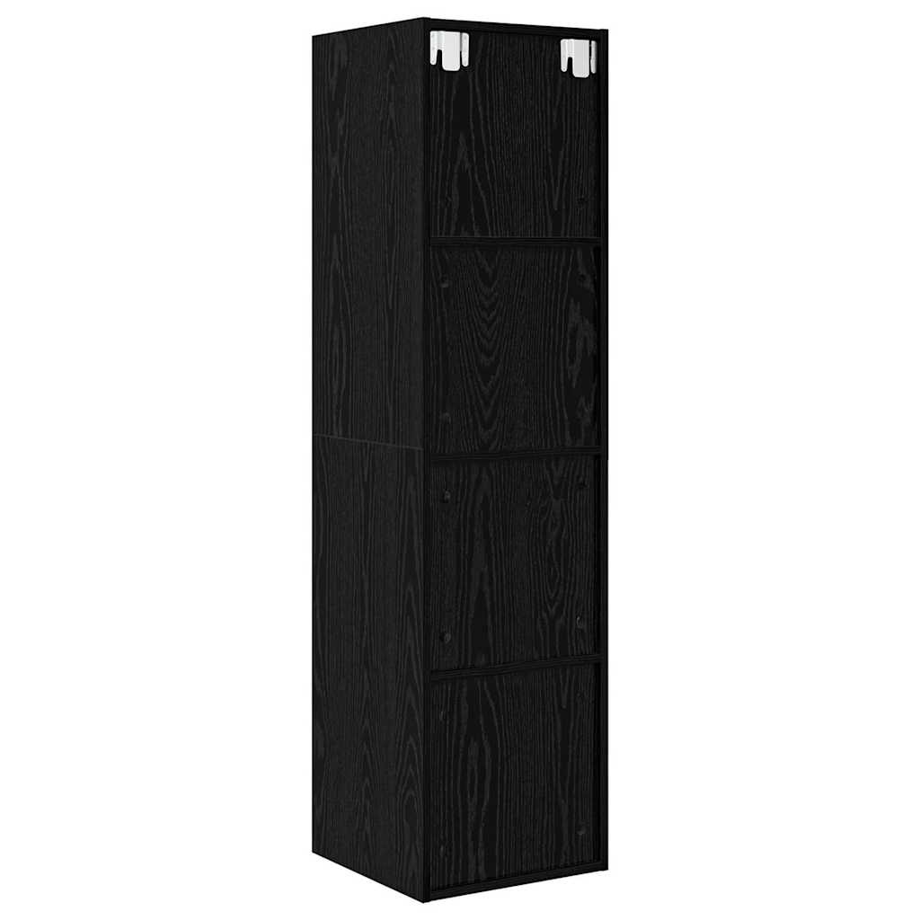Vidaxl TV-Wandregal Schwarz Eiche - Modernes Design - Bis zu 34% Rabatt