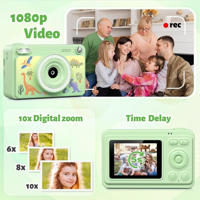 Greenkinder Sofortbildkamera für Kinder: Tintenfrei & 1080p - Jetzt bis zu 32% günstiger