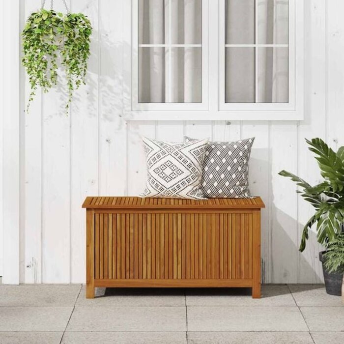 Vidaxl Gartenbox aus Akazienholz 113x50x58 cm - Rustikaler Stauraum bis zu 35% Rabatt