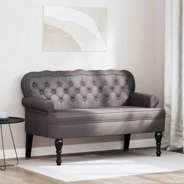 Vidaxl Chesterfield Sitzbank Grau - Luxuriöses Design - Bis zu 35% Rabatt