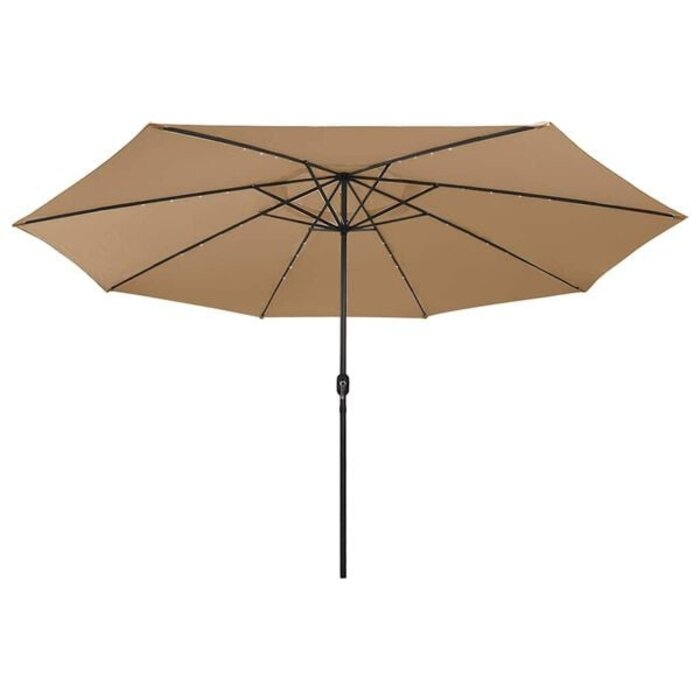 Vidaxl Großer LED-Sonnenschirm 400 cm Taupe - Outlet bis zu 35 % Rabatt