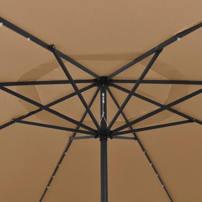 Vidaxl Großer LED-Sonnenschirm 400 cm Taupe - Outlet bis zu 35 % Rabatt