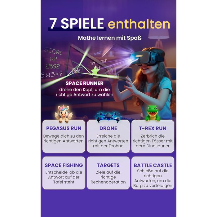 VR-Mathe-Lernbrille für Kinder | Spielerisch lernen | Bis zu 33% Rabatt