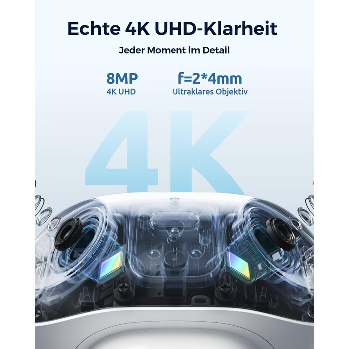 4K Solar-Überwachungskamera 180° Weitwinkel - bis zu 35% Rabatt