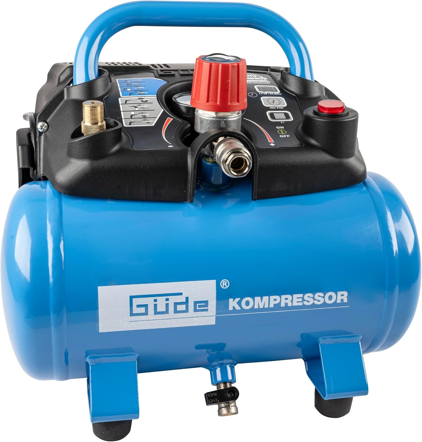 Luftkompressor 8 bar, 6 Liter - 1100W inkl. Zubehör - bis zu 34% Rabatt