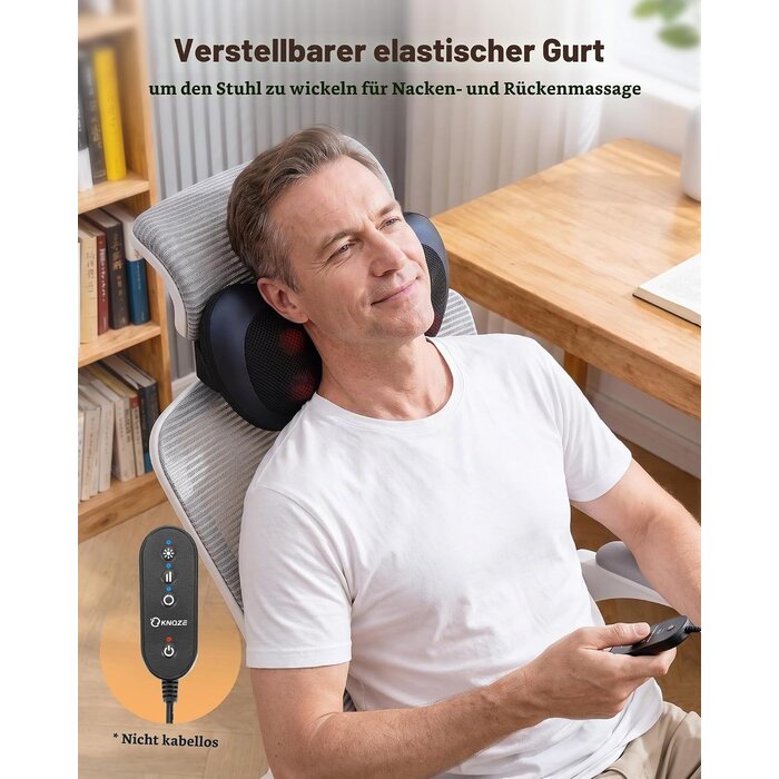 Shiatsu-Massagekissen mit Wärme - 3D-Köpfe für Nacken & Rücken - bis zu 32% Rabatt