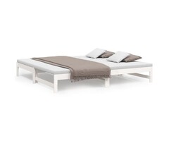 Vidaxl Ausziehbares Tagesbett Kiefer Weiß 80x200 cm - 47% Rabatt