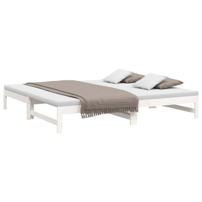Vidaxl Ausziehbares Tagesbett Kiefer Weiß - Platzsparend & bis zu 35% Rabatt