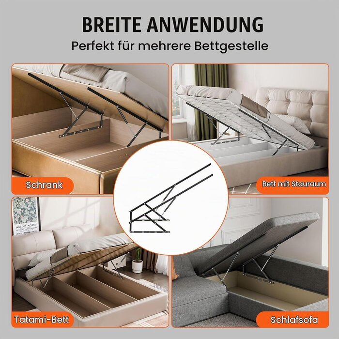 Bett-Hebemechanismus 150x200cm - Pneumatisches System - Jetzt bis zu 32% Rabatt