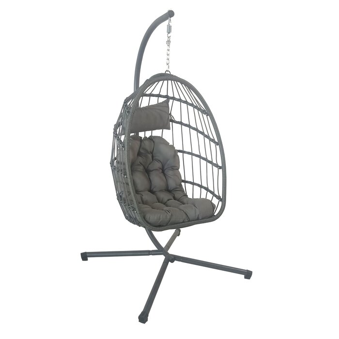 Viking Choice Klappbarer Hängesessel Egg Chair in Grau - bis zu 45% sparen!