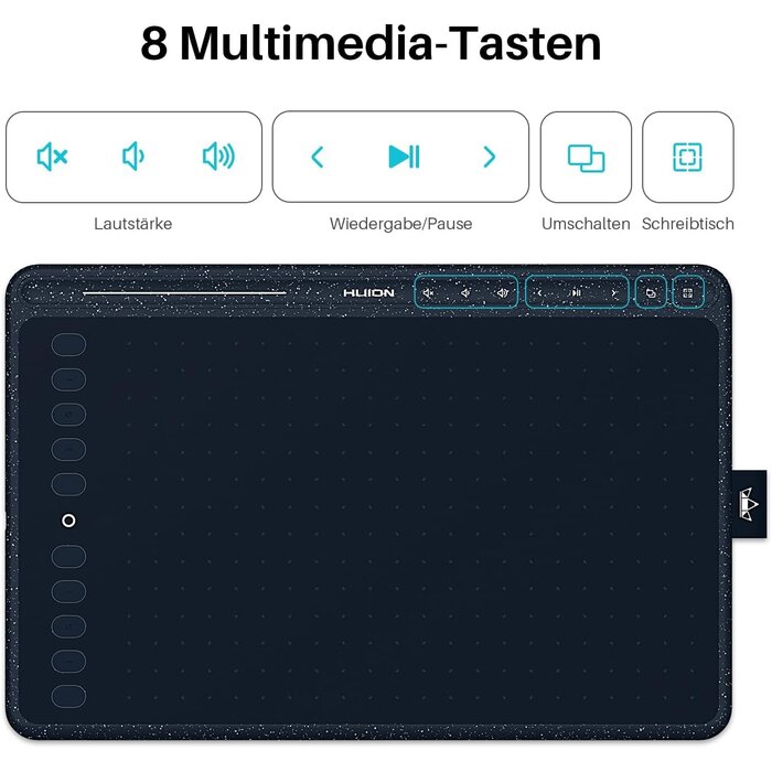 Grafik-Tablett 10,2 Zoll, batterieloser Stift, Multimedia-Tasten - bis zu 29% Rabatt